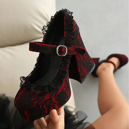Scalet Lace High Heels